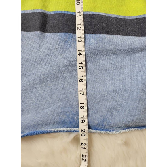 Aerie Womens Pullover Sweatshirt Blue Multicolor Stripe Long Sleeve Jewel Neck M - Picture 4 of 6